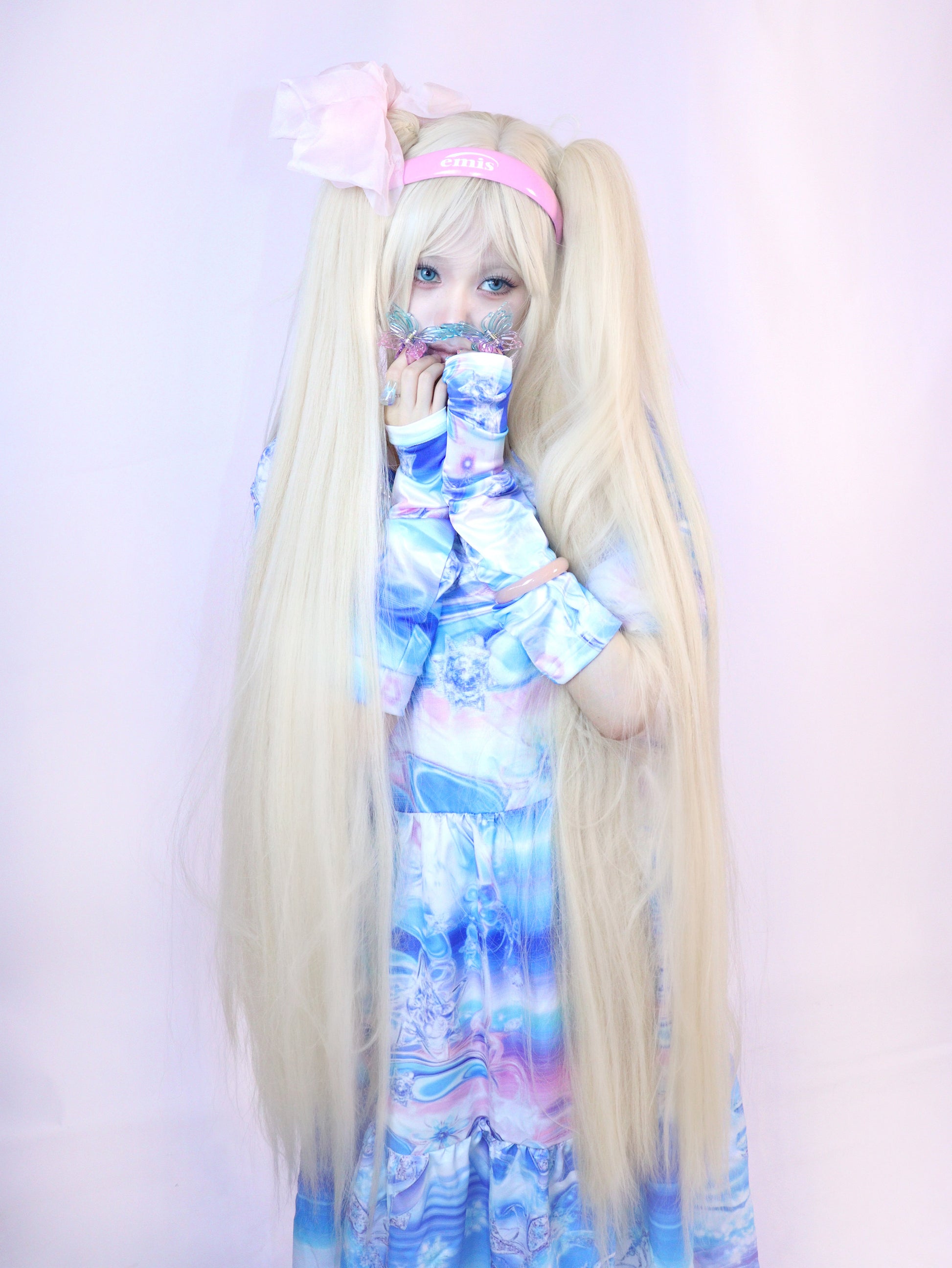 LEERROO - Blue Cyber Print Dress dress Leerroo