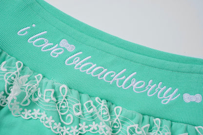 BlackBerry - Mint Green Y2K Two-Piece Skirt Set set BlackBerry