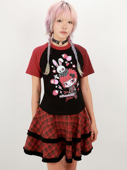 NIHONKIDS - Skull Print Punk Tee tee NIHON KIDS