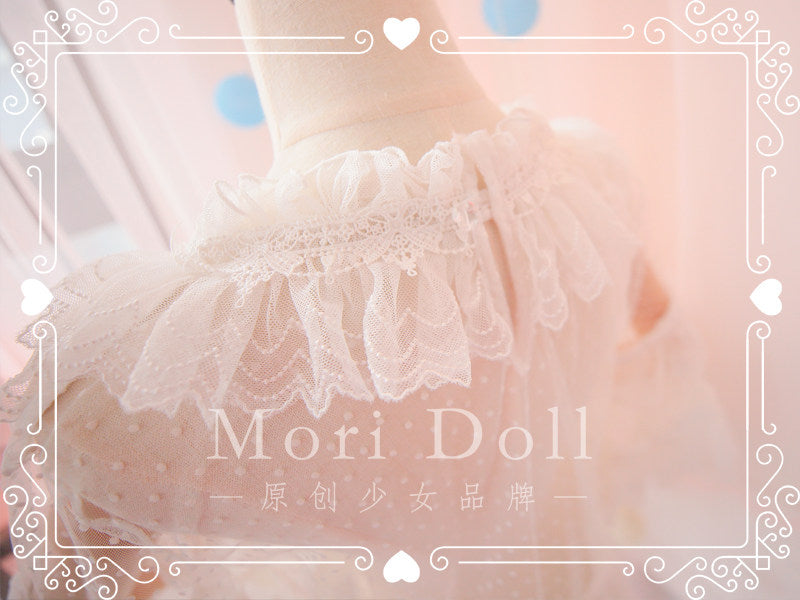 Mori Doll - Sheer Lace Flared Sleeve Blouse blouse Mori Doll