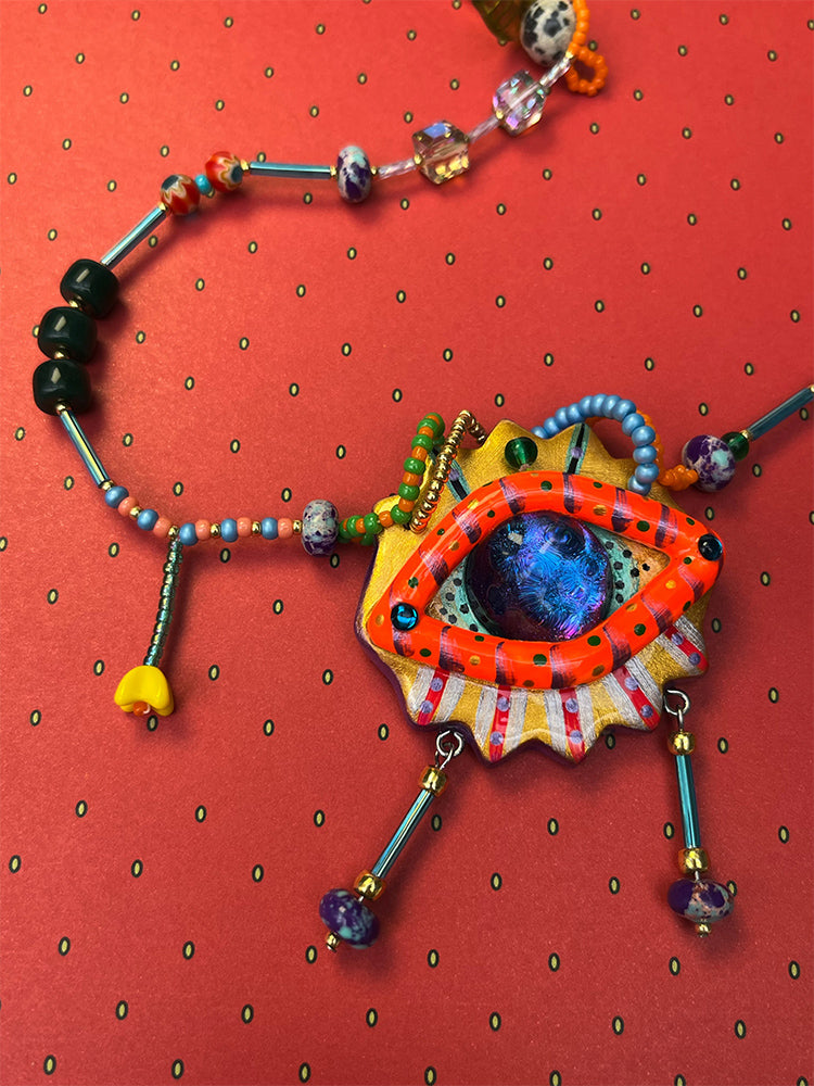 Domie’s Space – Dopamine Long Statement Necklace necklace domie's space