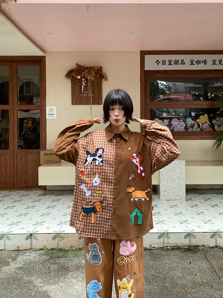 BIBULU - KidCore Plaid Shirt Women Oversized shirt BIBULU
