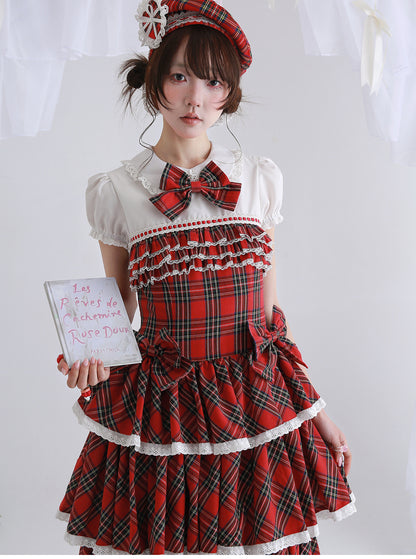 SOS MEME CLUB - Red Cake Lolita Dress dress SOS MEME CLUB