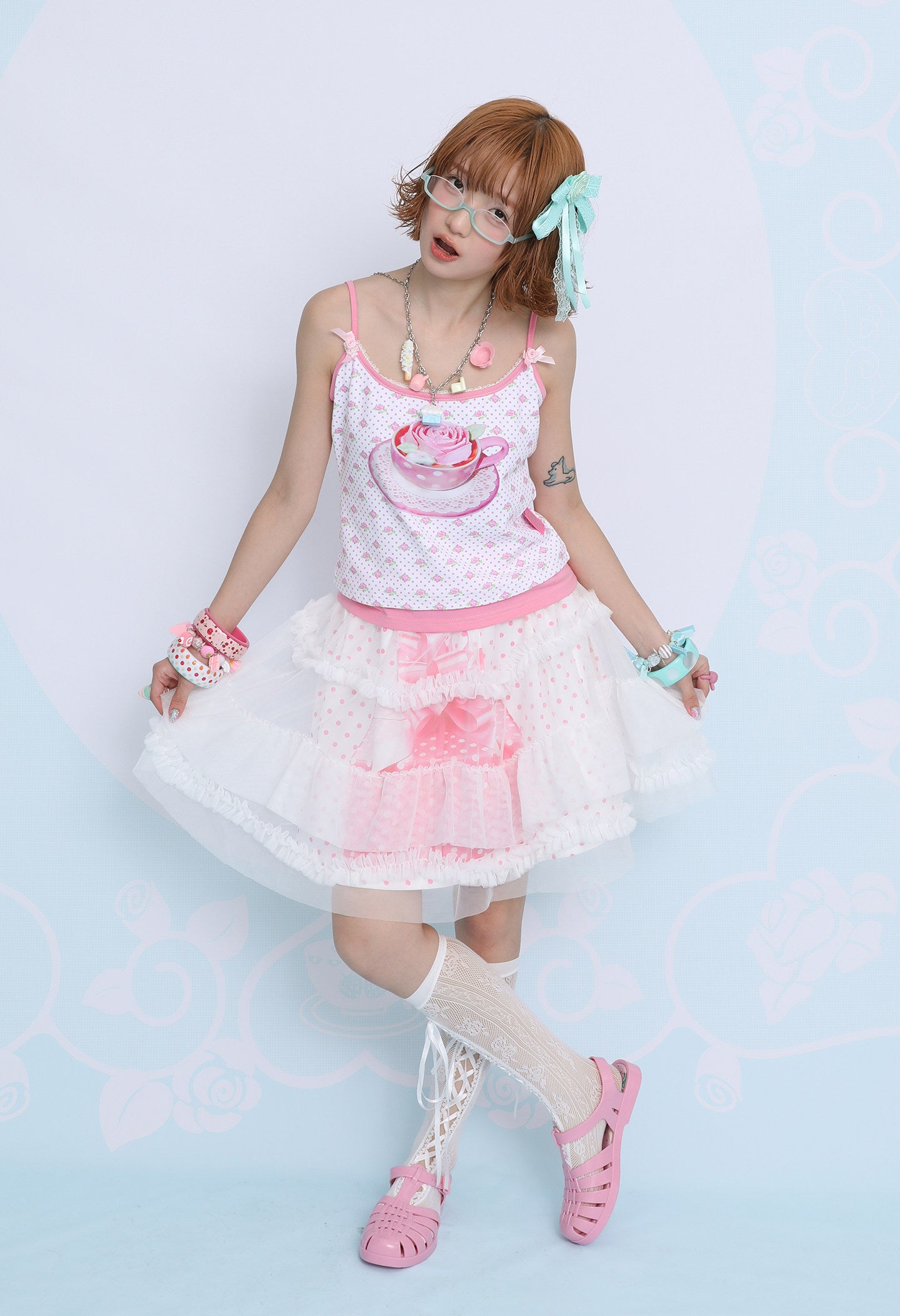frufru - White Layered Tulle Mini Skirt skirt frufru