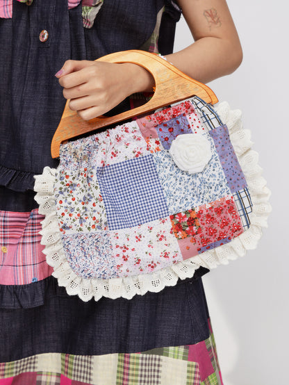 FRUITS - Plaid Patchwork Handbag bag Fruits