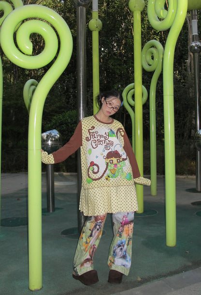 FruFru - Y2K Pleated Dress Printed Casual dress frufru