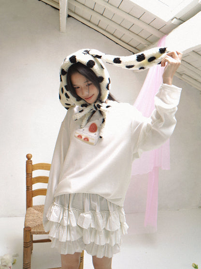 daytoday everyday institute - Girly Strawberry Cake Long Sleeve Tee Cute sweatshirt daytoday everyday institute