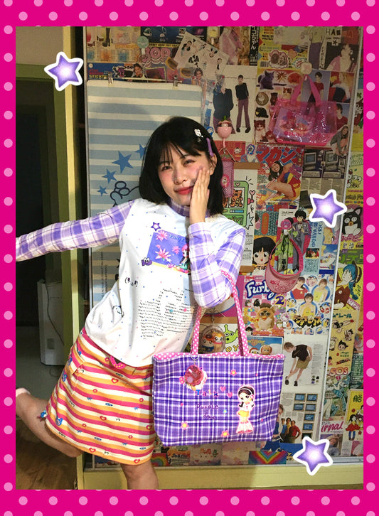 Bodytalk - Purple Y2K Slim Mock Neck Top shirt bodytalk