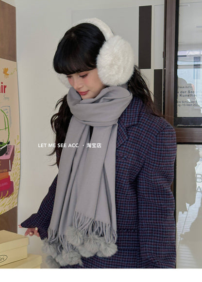 LET ME SEE - Academic Pom Pom Scarf scarf let me see