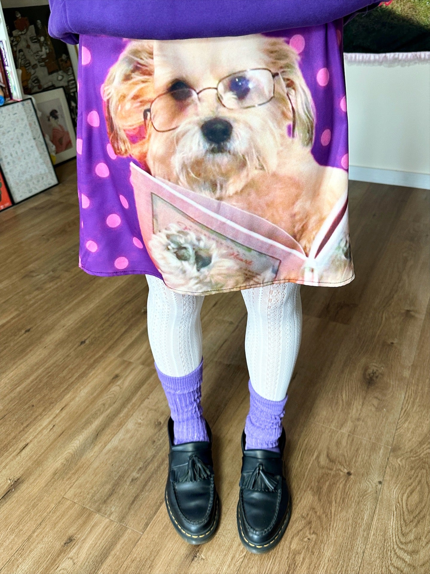 bunnybunnygun - Harajuku Y2K Polka Dot Dog Skirt skirt bunnybunnygun