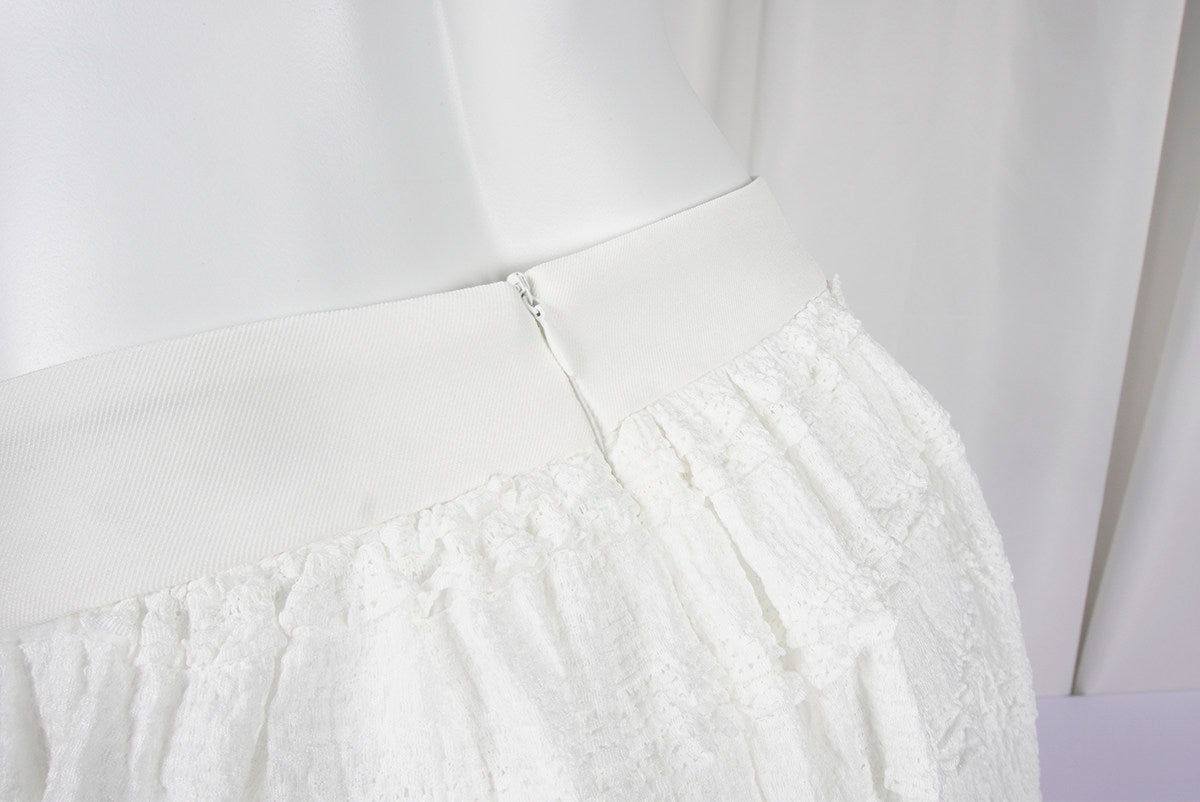 Allbubble - White Lace Bow Bloom Shorts shorts Allbubble