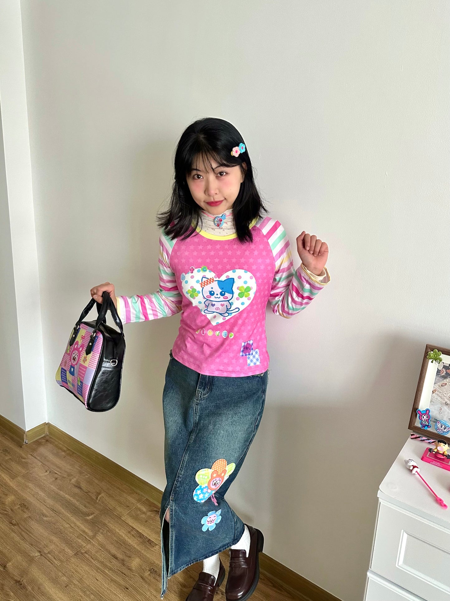 Bodytalk - Kawaii Y2K Colorblock Long Sleeve Tee shirt bodytalk