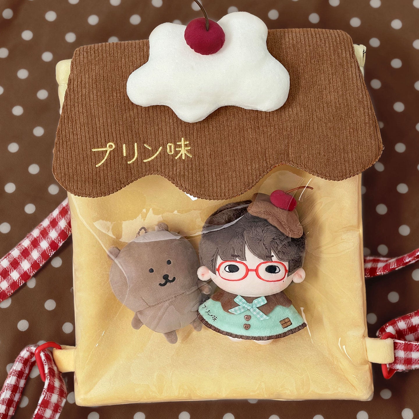 Marshmellow - Pudding Transparent Plush Backpack bag Marshmellow