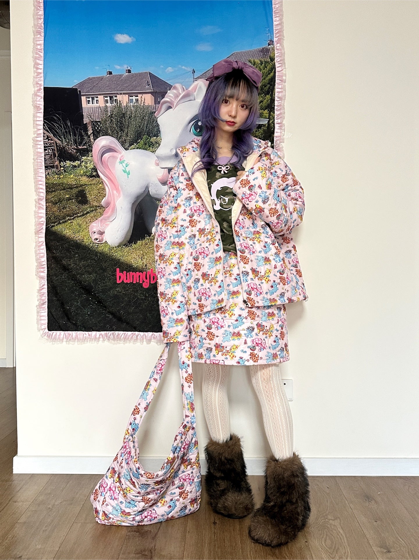 bunnybunnygun - Kawaii Quilted Padded Oversized Jacket coat bunnybunnygun
