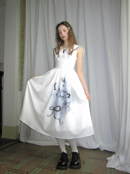 daytoday everyday institute - Kawaii Sleeveless Sailor Dress dress daytoday everyday institute