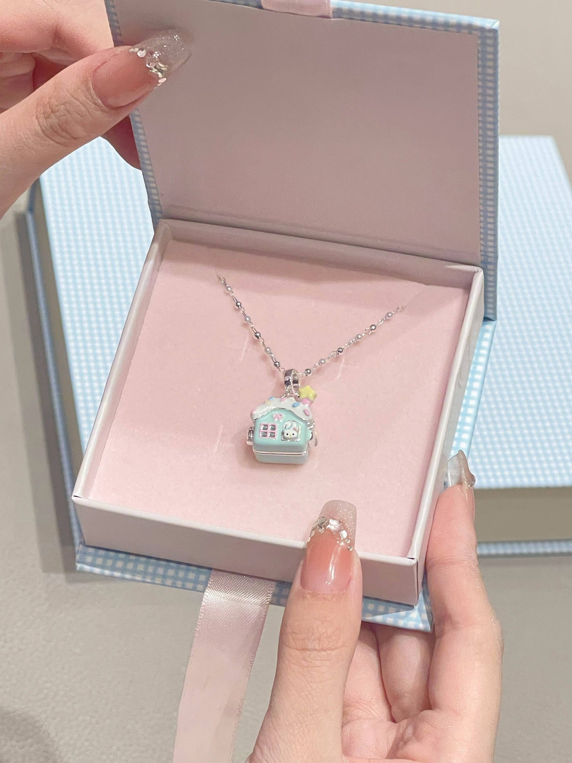 Marshmellow - Kawaii Dessert House Necklace necklace Marshmellow