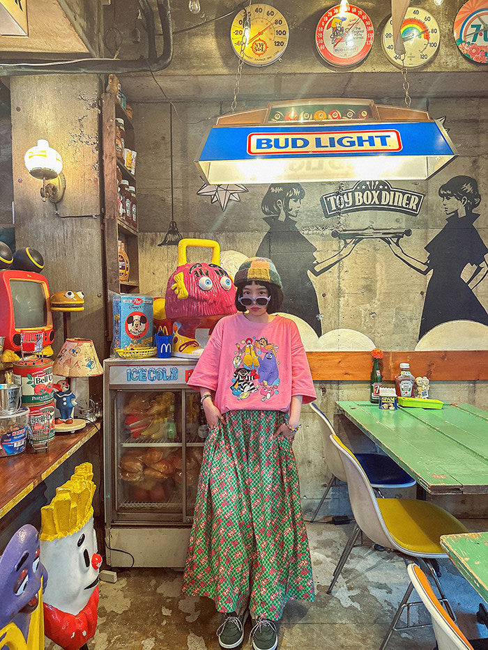 made in zzz – Pink Cartoon Cotton Tee shirt made in zzz