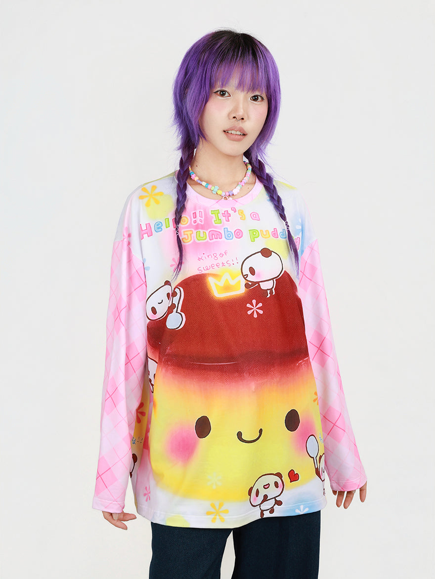 Nihon Kids - Kawaii Pudding Print Top shirt NIHON KIDS