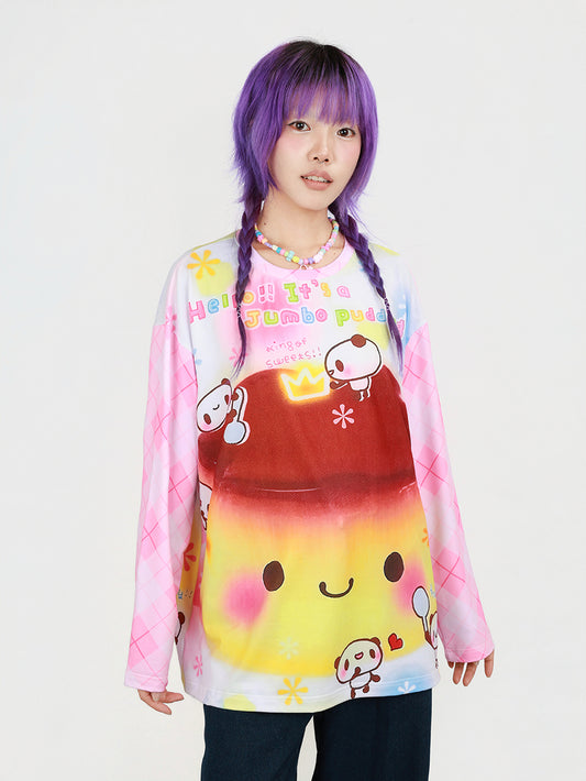 Nihon Kids - Kawaii Pudding Print Top shirt NIHON KIDS