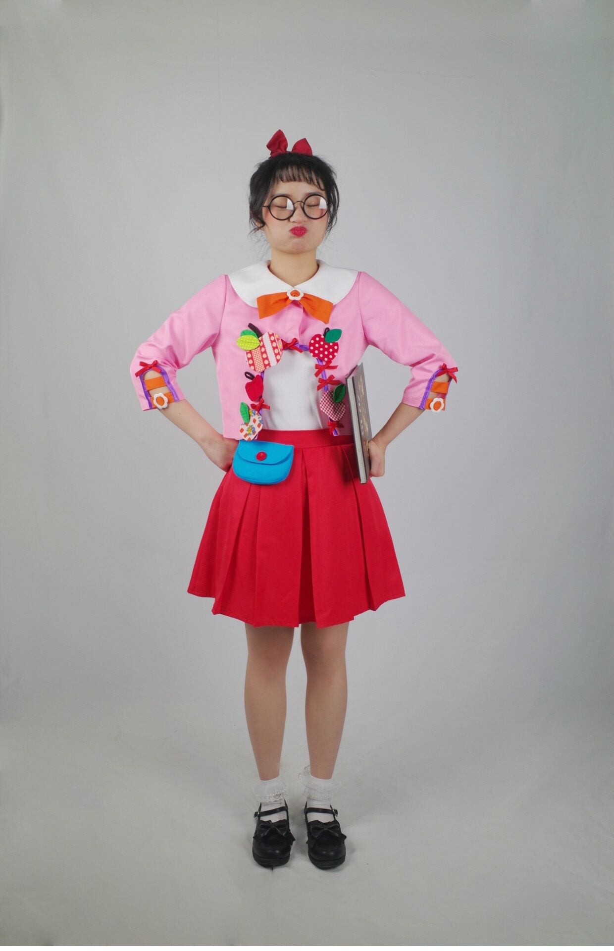 GOODBABY - Pink Fruit Patchwork Vintage Short Jacket jacket goodbaby