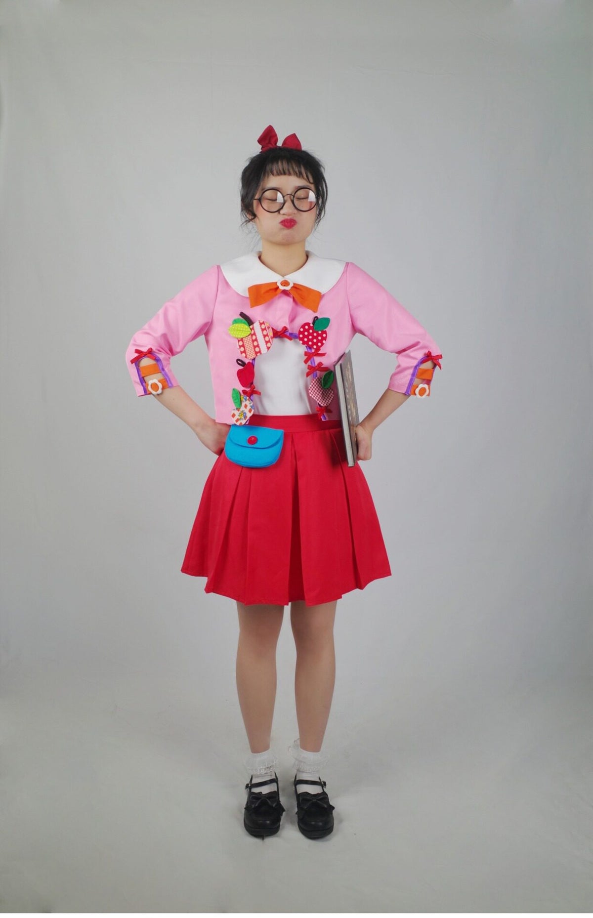 GOODBABY - Pink Fruit Patchwork Vintage Short Jacket jacket goodbaby