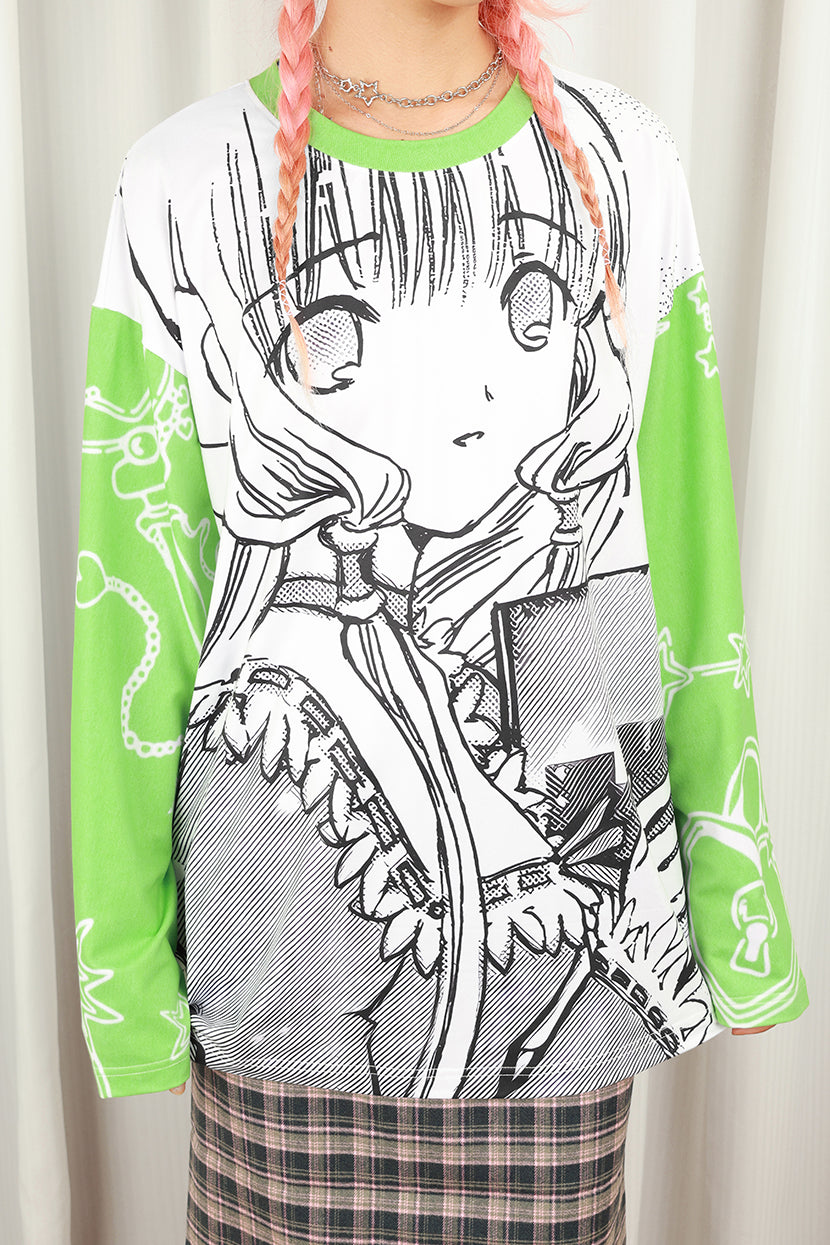 NIHONKIDS - Harajuku Anime Girl Long Sleeve Tee pullover NIHON KIDS