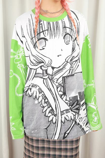 NIHONKIDS - Harajuku Anime Girl Long Sleeve Tee pullover NIHON KIDS