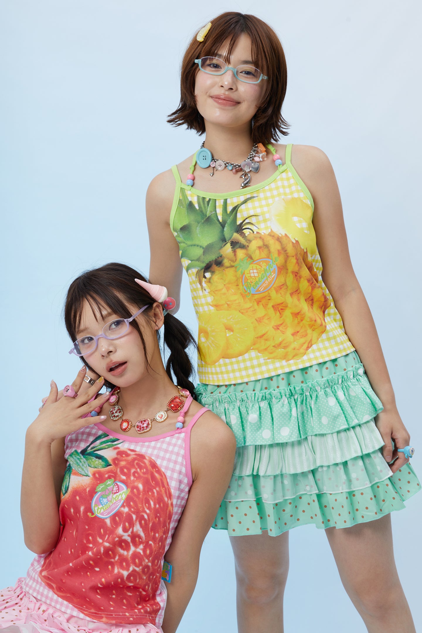 Frufru Fruity Girl Camisole Top | Japanese Kawaii Cotton Tank camisole frufru