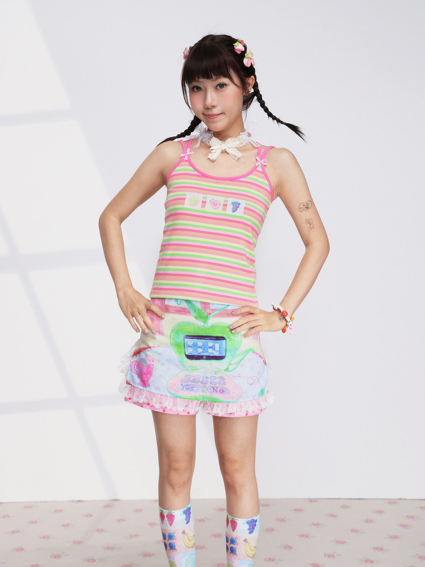 FRUITS - Fruit Stripe Cami Top camisole Fruits
