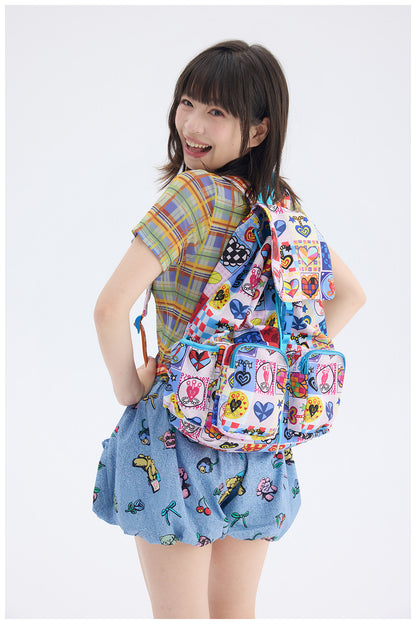 tntntutu - Decora Kei Colorful Heart Backpack backpack tntntutu