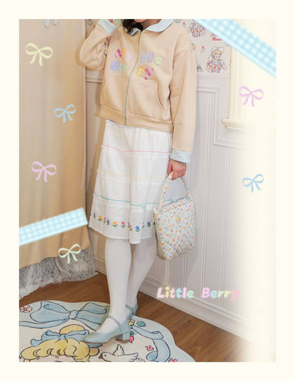 Little Berry - Colorful Letter Zip Jacket jacket Little Berry
