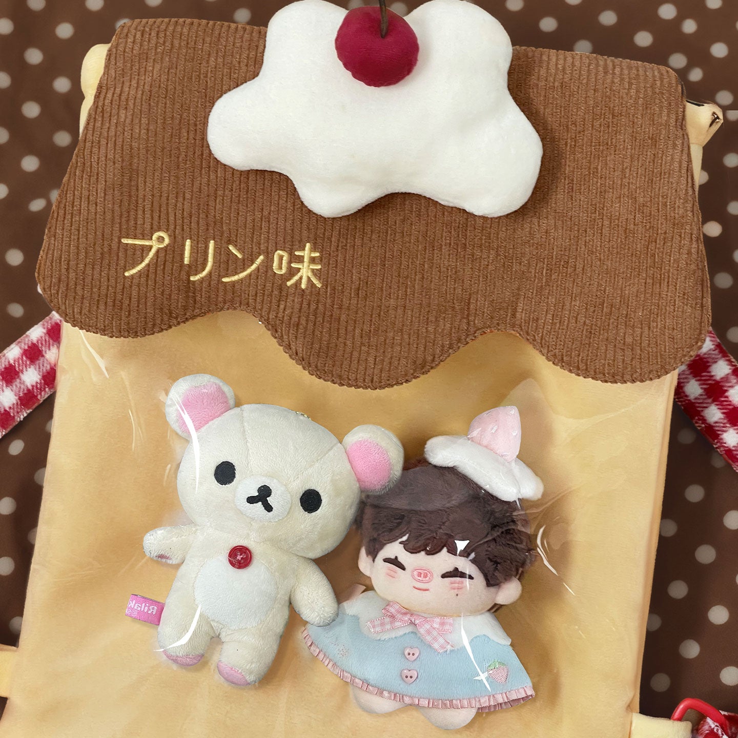 Marshmellow - Pudding Transparent Plush Backpack bag Marshmellow