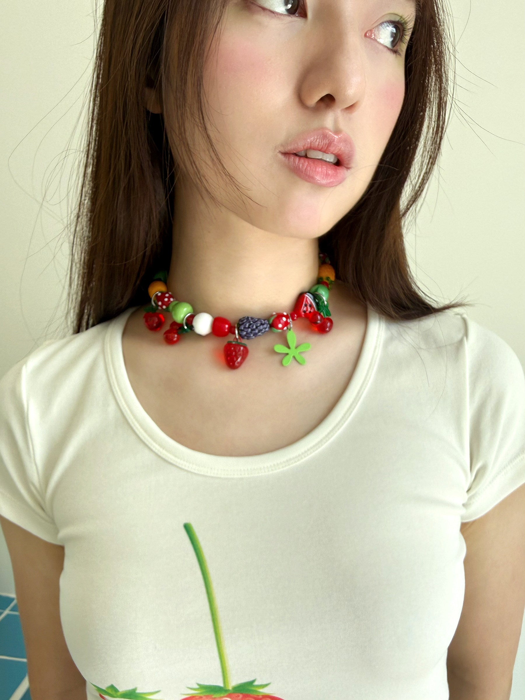 FRUITS - Fruit Panda Beaded Necklace | Kawaii Colorful Japanese Accessory necklace Fruits