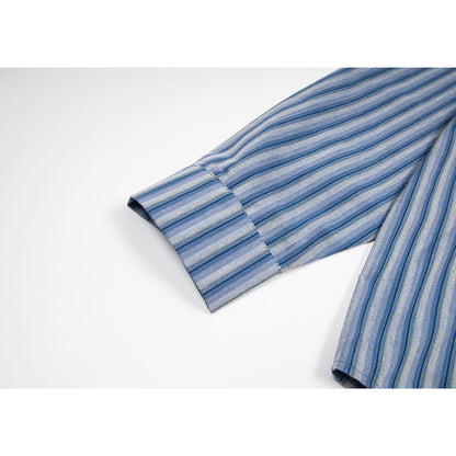 BIBULU - Japanese Cartoon Embroidered Stripe Shirt shirt BIBULU