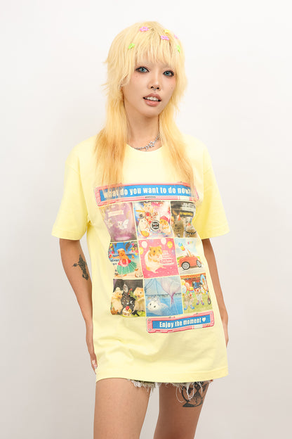 NIHON KIDS - Y2K Mouse Print T-Shirt 100% Cotton Casual tshirt NIHON KIDS