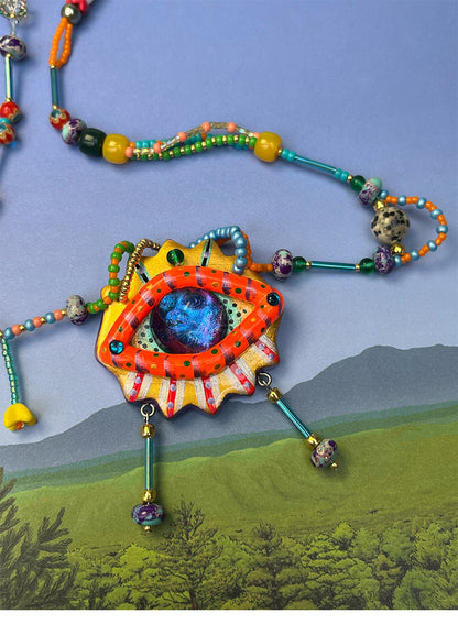 Domie’s Space – Dopamine Long Statement Necklace necklace domie's space