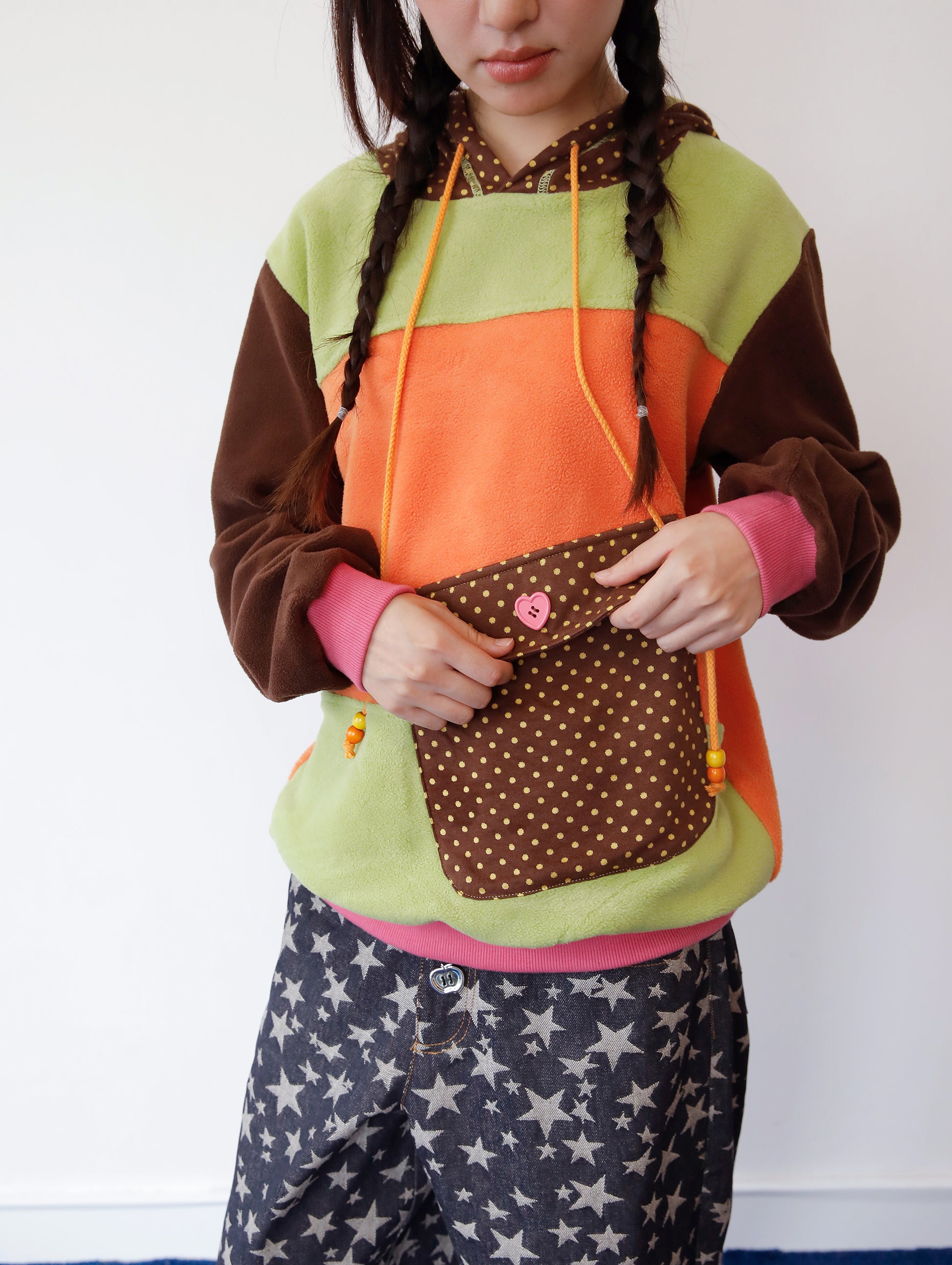 FRUITS - Kawaii Polka Dot Patch Fleece Hoodie hoodie Fruits
