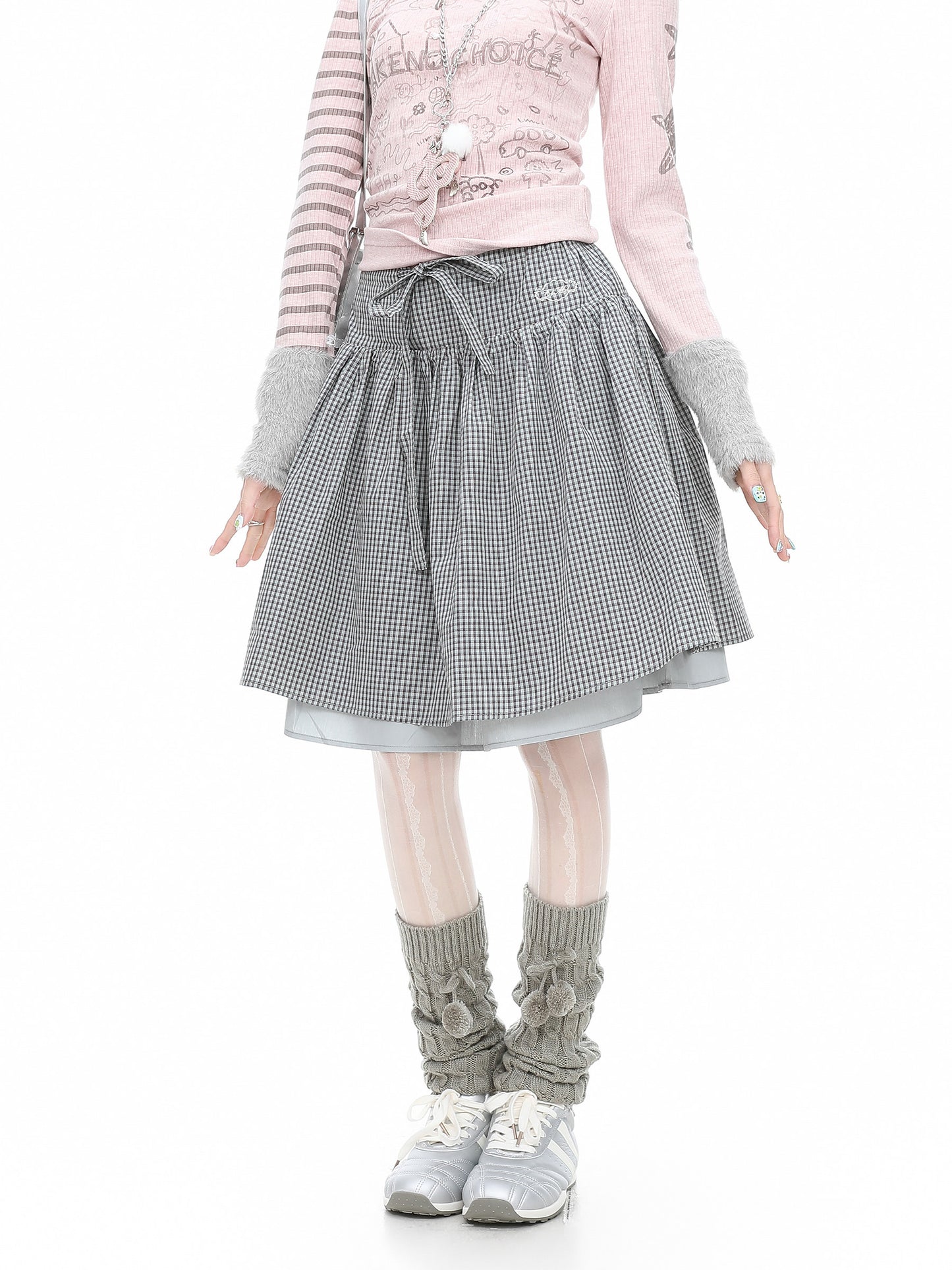 Languid Park - Plaid Layered Midi Skirt skirt Languid Park