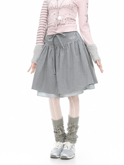 Languid Park - Plaid Layered Midi Skirt skirt Languid Park