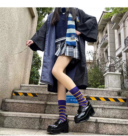 Harajuku Black Letter Stripe School Socks Harry Potter Socks