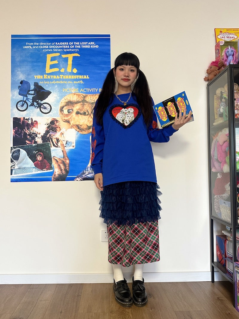 bunnybunnygun – Decora Kei Blue Oversized Tee shirt bunnybunnygun