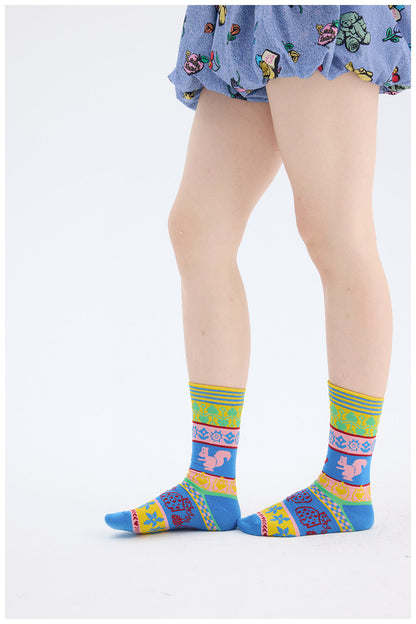 tntntutu - Decora Kei Colorful Geometric Socks sock tntntutu