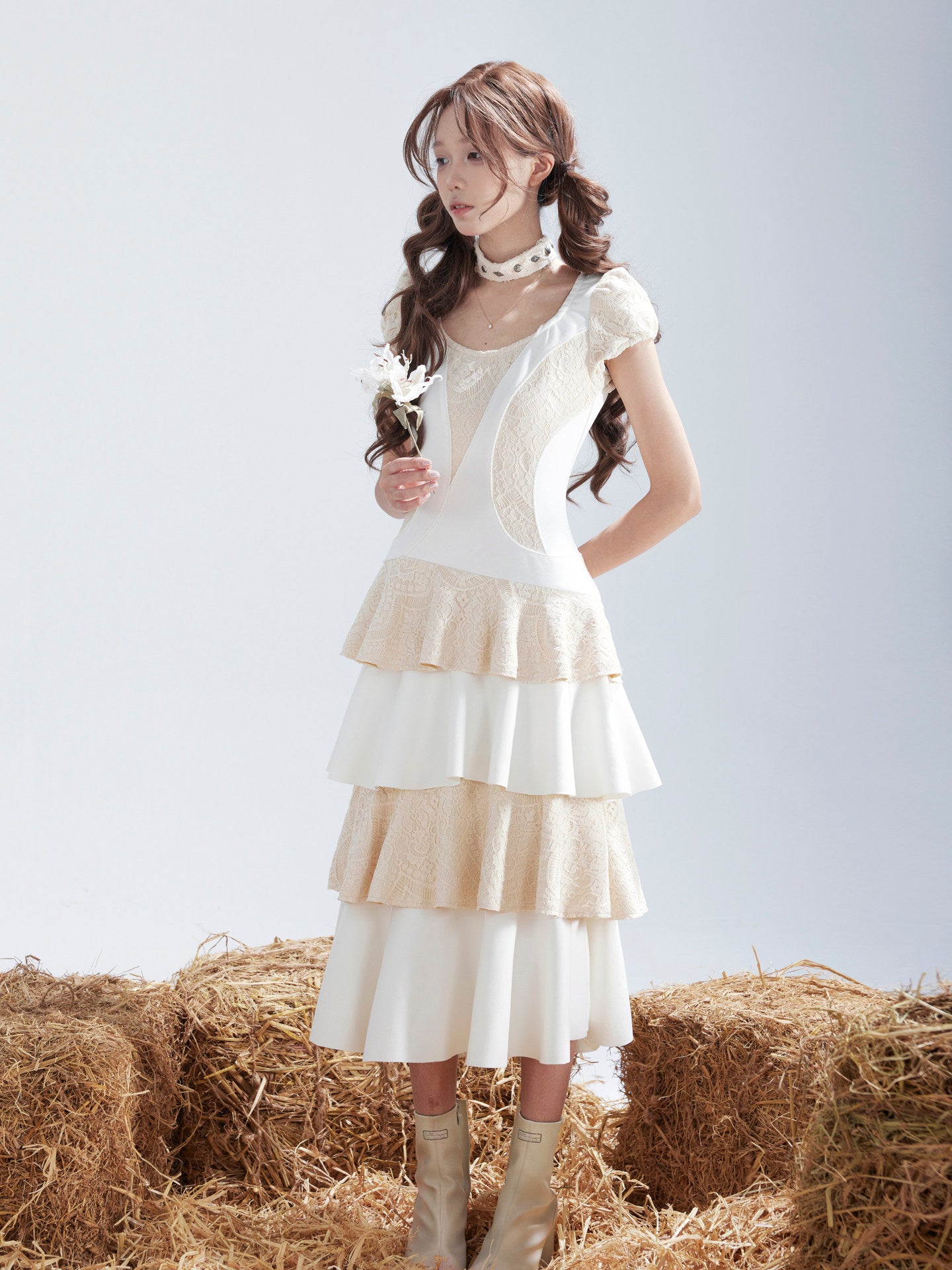 Rose Island - Girly Kei Lace Patchwork Dress dress Rose island