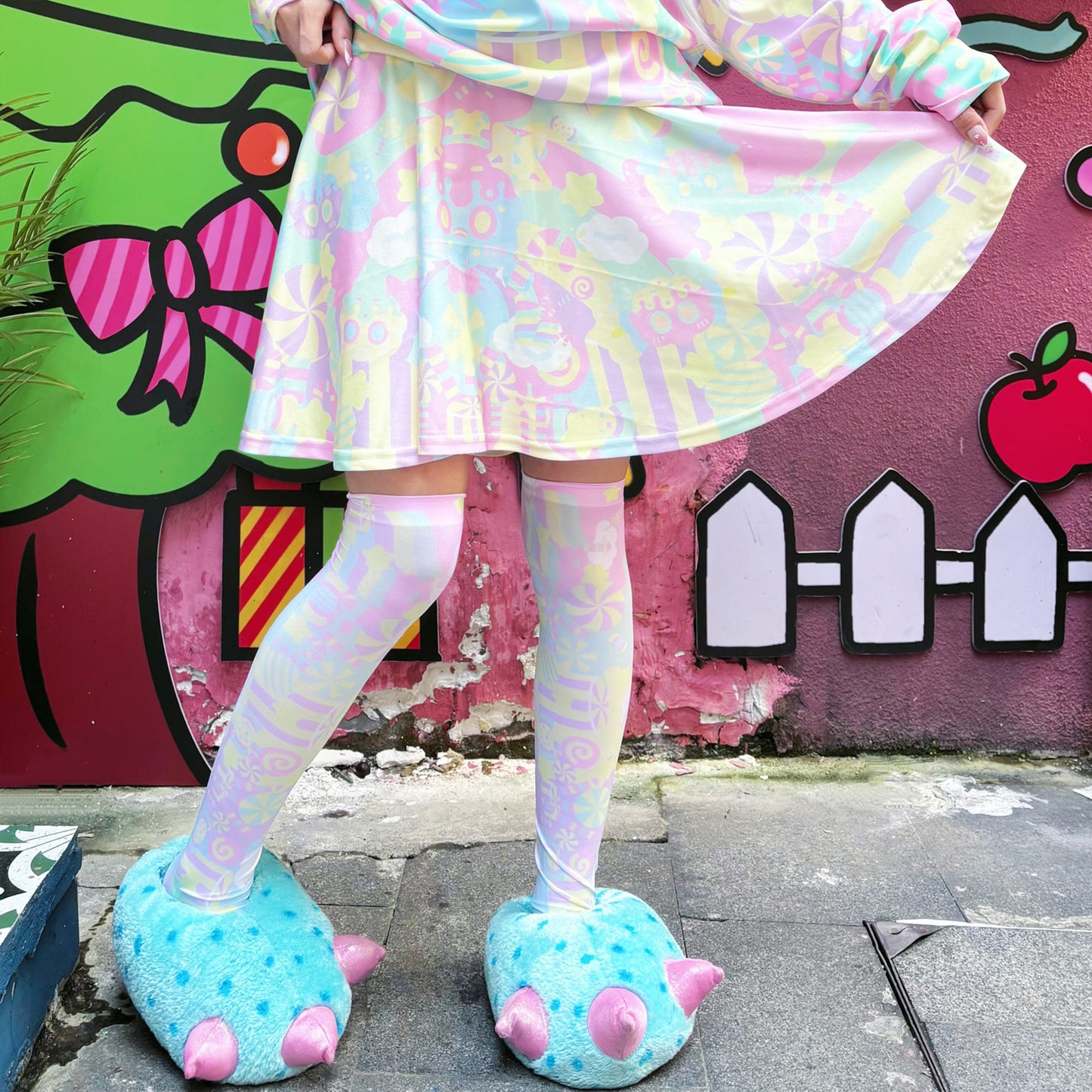 Rainbow Universe RUX - Pastel Macaron Decora Kei Skirt Set set Rainbow Universe RUX