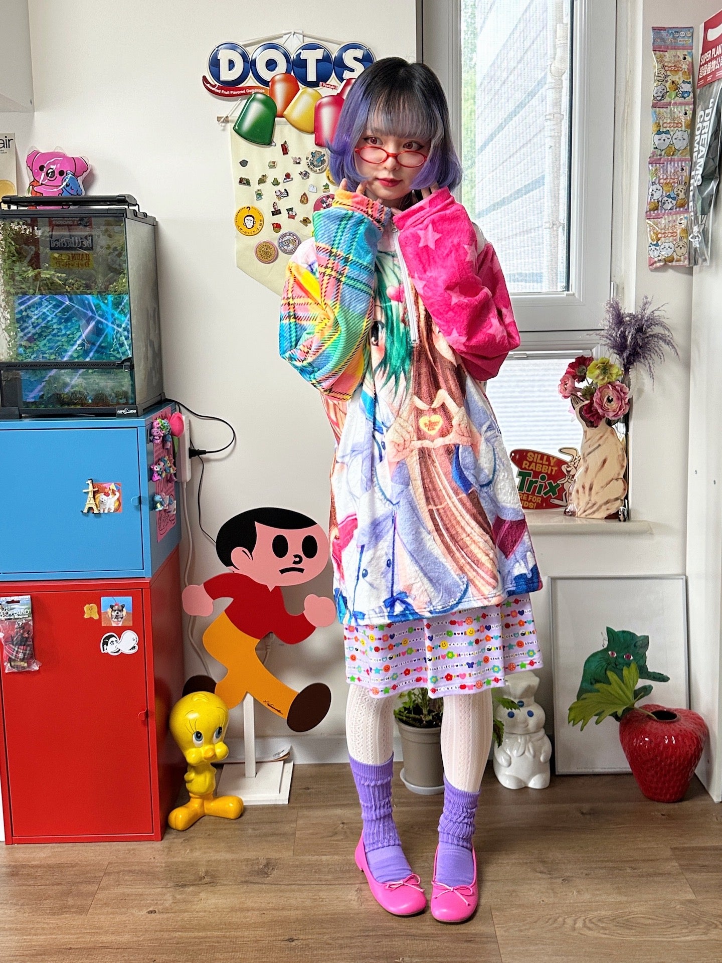 BunnyBunnyGun - Harajuku Fluffy Fleece Oversized Loungewear Top jacket bunnybunnygun