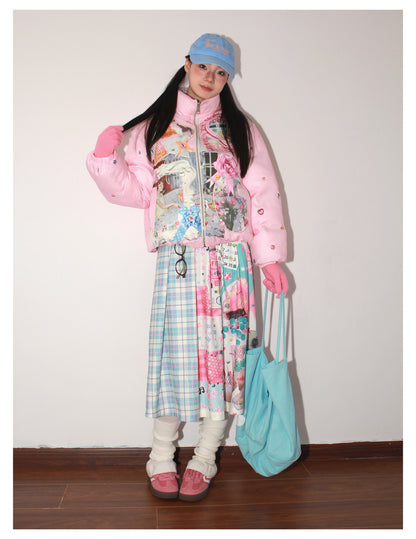 NeogoMade - Kawaii Retro Plaid Reversible Skirt skirt NeogoMade