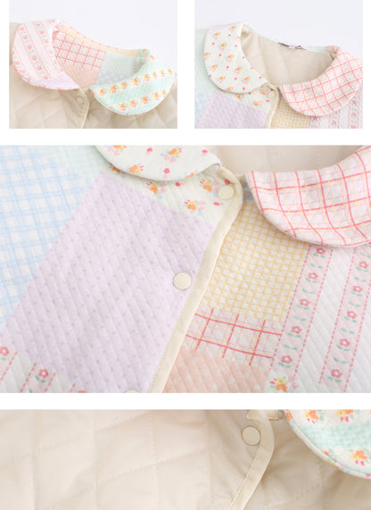 Little Berry - Kawaii Reversible Floral Padded Jacket coat Little Berry
