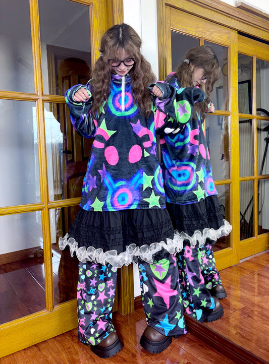 Leerroo - Y2K Kawaii Fleece Sweatshirt sweatshirt Leerroo