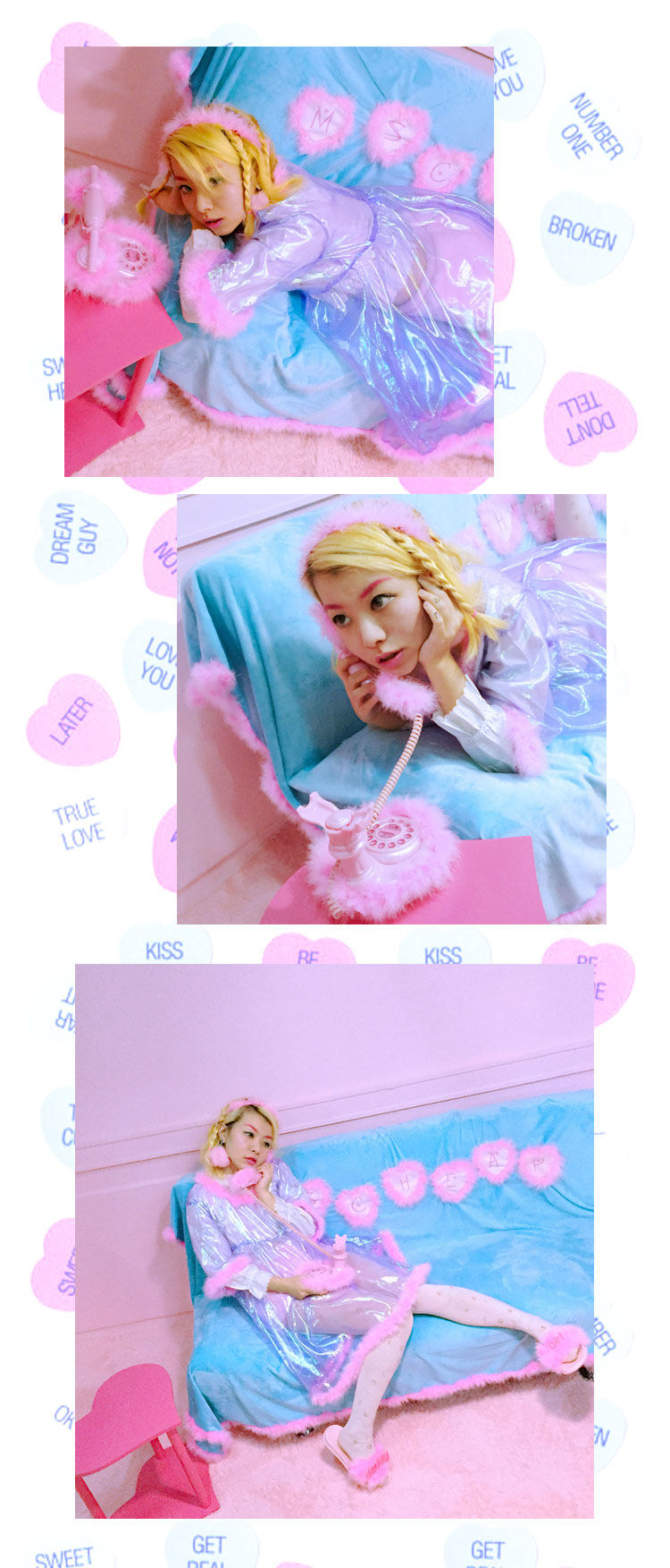 Plastic Candy - Pink Feather Sheer Dress overskirt Plastic Candy