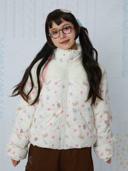 KaiXin hostel - Cute Print Down Jacket coat KaiXin hostel